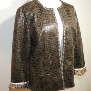 Chico's Brown Jacket Size 3 or  Size 16